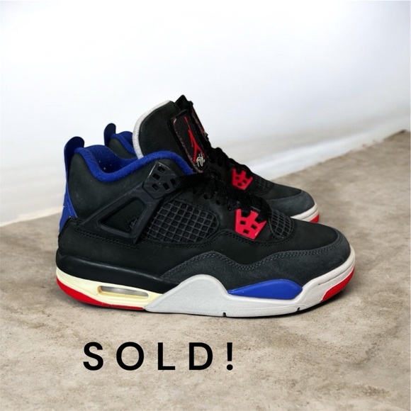 Nike Air Jordan 4 RetroRare Air Black BlueRed Size 7 Women’s